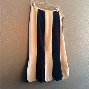NWT Black and white skirt with scalloped bottom
